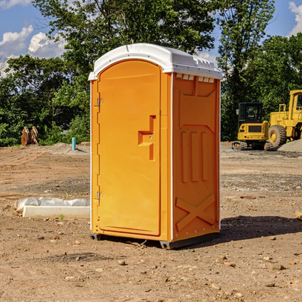 how often are the portable restrooms cleaned and serviced during a rental period in Crescent Springs